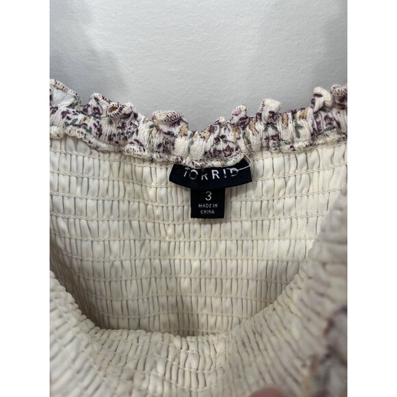 Torrid Midi Gauze Off The Shoulder Tiered Dress Floral Boho Cottagecore Sz 3X - Picture 8 of 8